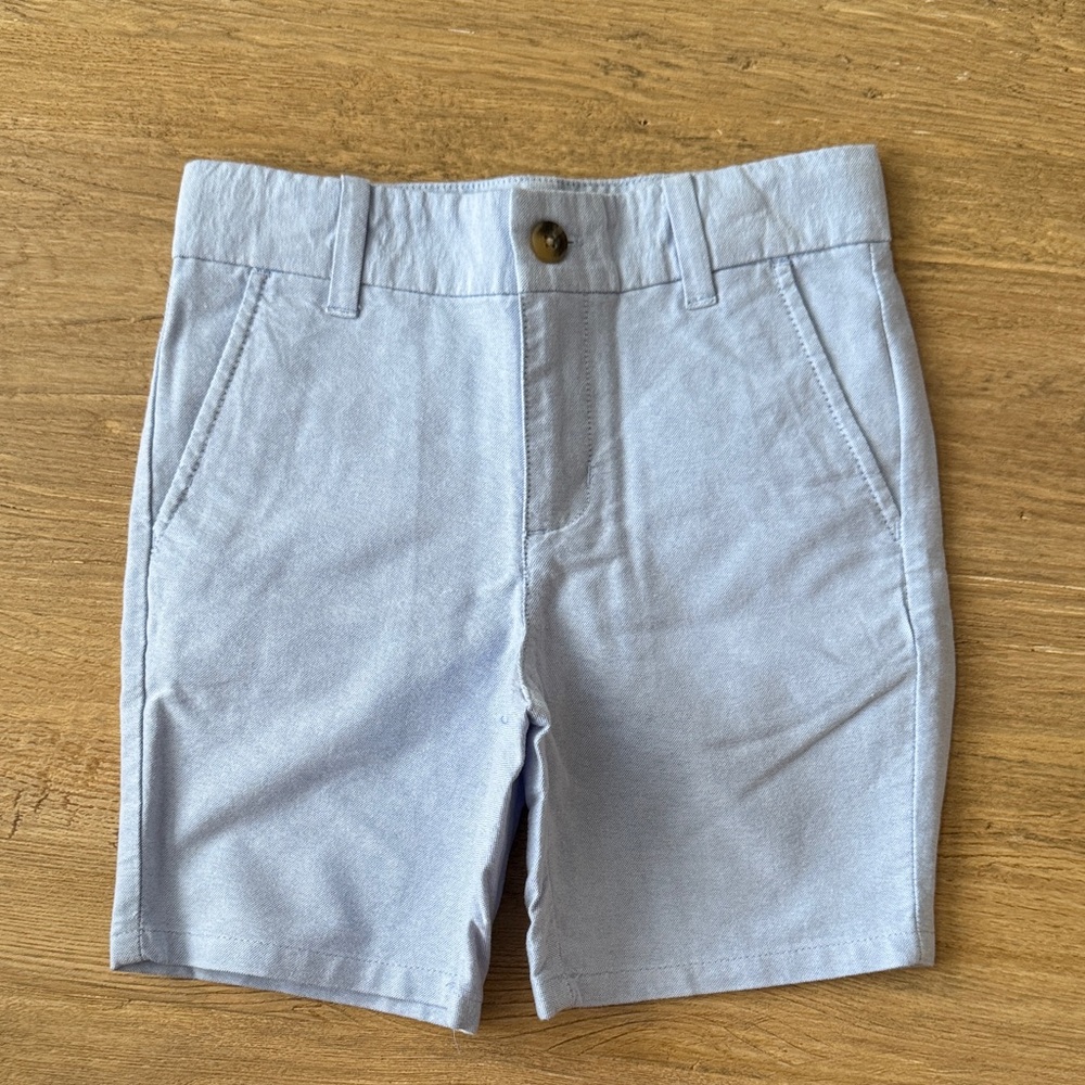 Janie and Jack Oxford shorts. ocean air heather toddler Shorts